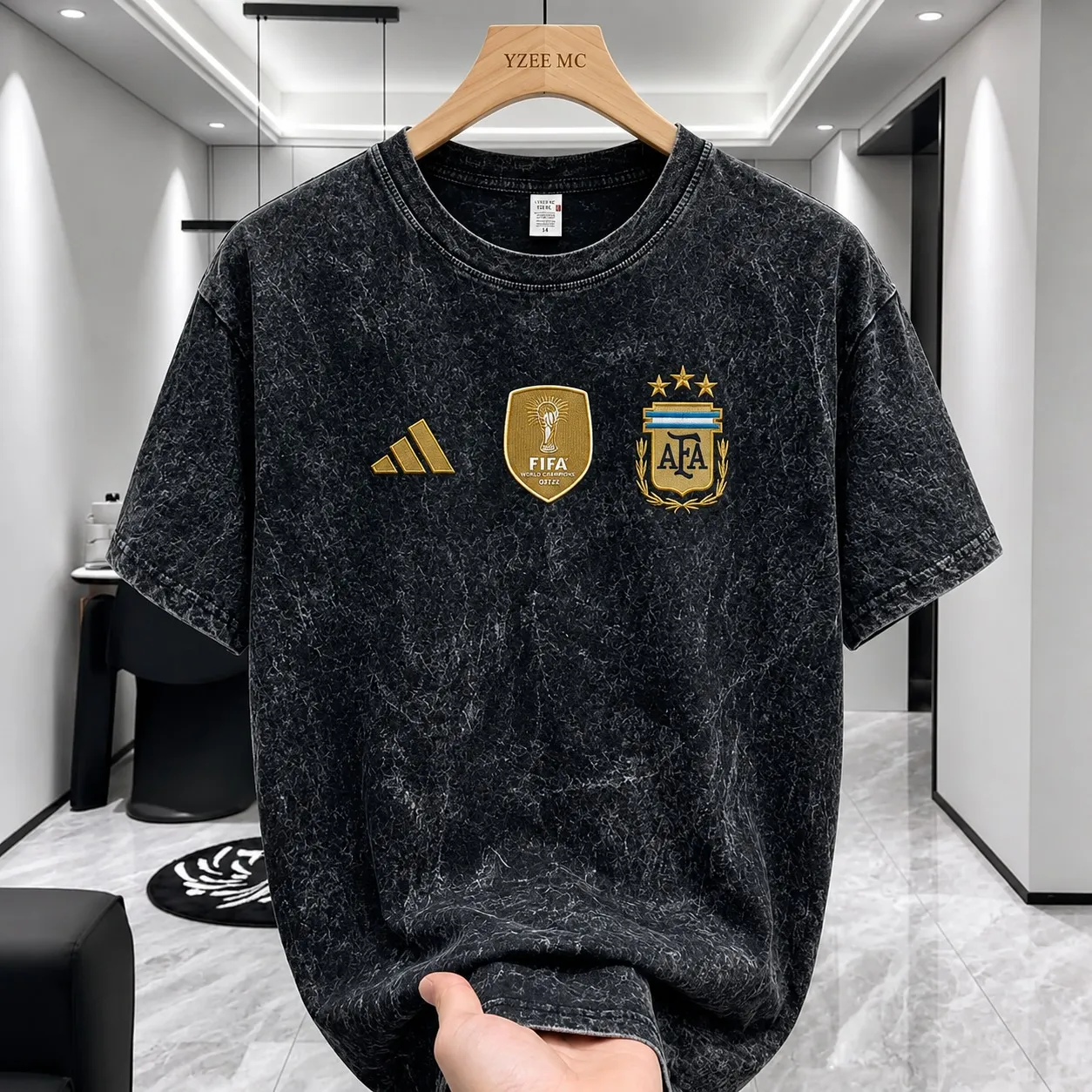 ACID WASH DROP SHOULDER T-SHIRT
