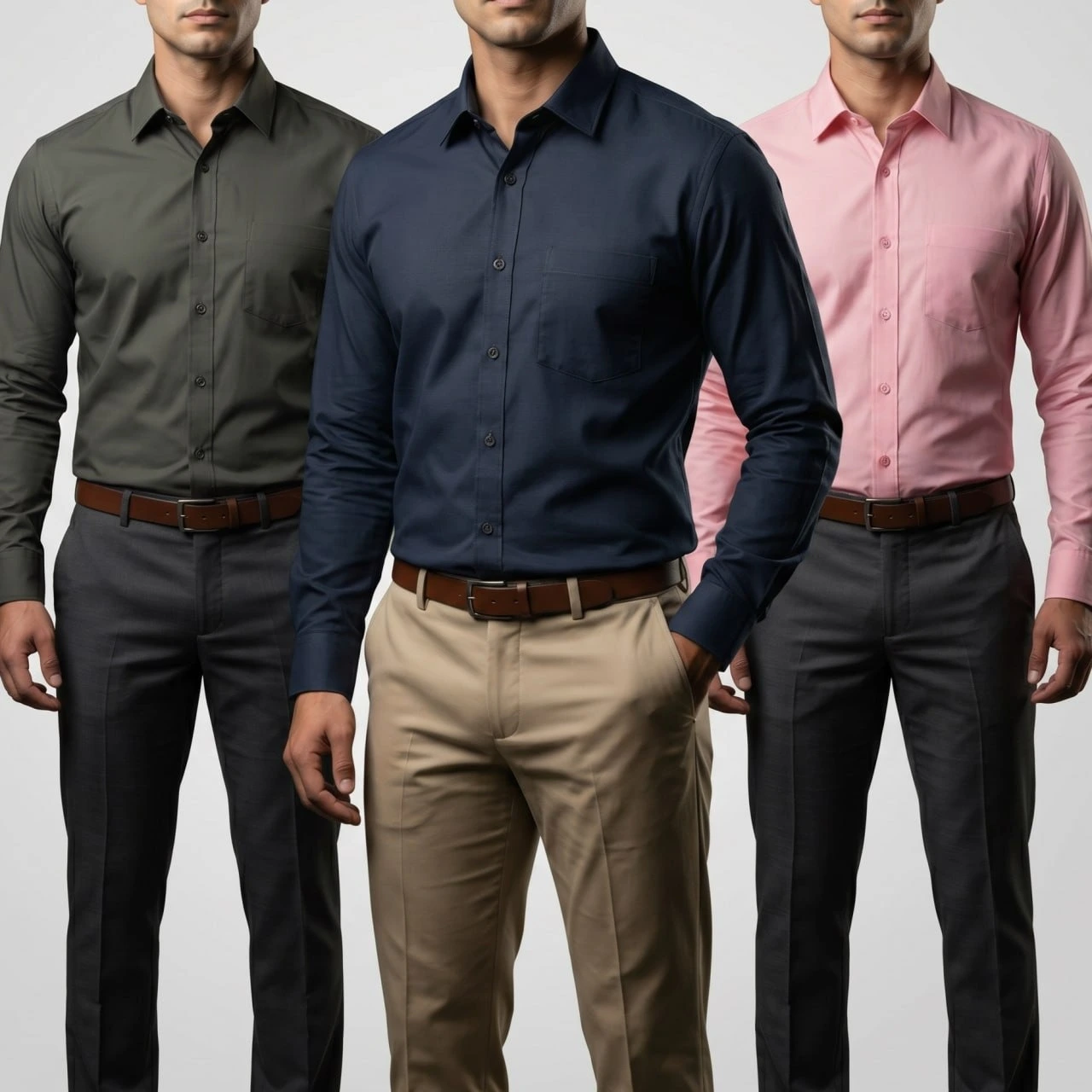 Premium Men's Formal Shirt 3 Pcs Combo